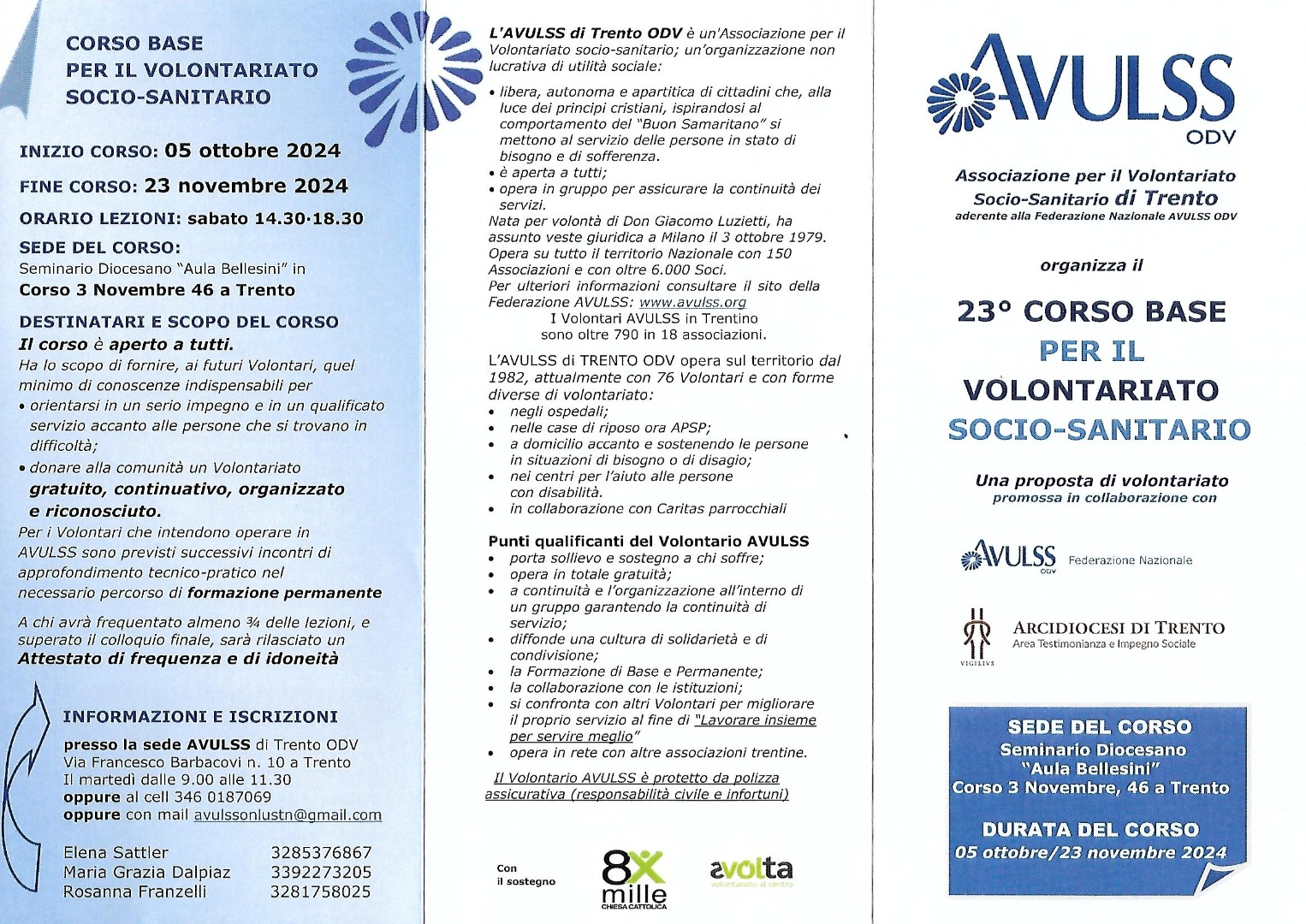 AVULSS TRENTO - 23° CORSO BASE di formazione per aspiranti volontari