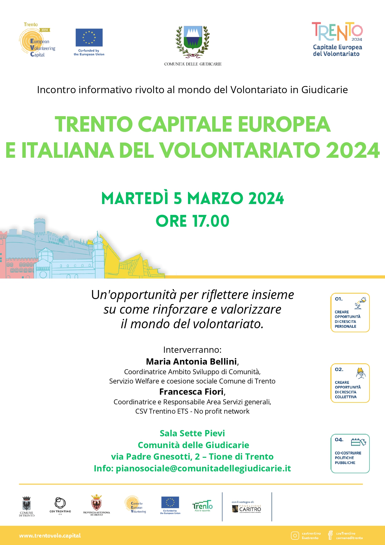 Incontro informativo su Trento Capitale Europea e Italiana del Volontariato